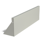 Stützwand aus pulverbeschichtetem Stahl gerade 1000mm (Höhe 300mm)