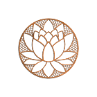 Wanddekoration aus Cortenstahl Lotus Flower