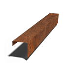 Aufsatzprofil Cortenstahl 150x150x50 (Länge 1500mm)