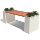 Pflanzgefäß-Tisch aus pulverbeschichtetem Stahl Florida Type S