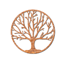 Wanddekoration aus Cortenstahl Tree