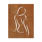 Cortenstaal wanddecoratie Woman
