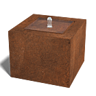 Wassertisch aus Cortenstahl 500x500x400