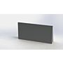 Stützwand aus pulverbeschichtetem Stahl gerade 1000mm (Höhe 500mm)