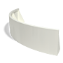 Stützwand aus pulverbeschichtetem Stahl Außenbogen 1500x1500mm (Höhe 400mm)