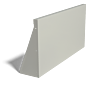 Stützwand aus pulverbeschichtetem Stahl gerade 1000mm (Höhe 500mm)