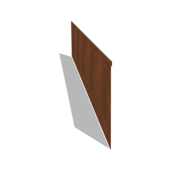 Einfassung abgeflacht aus Cortenstahl 35 cm (Länge 240 cm)