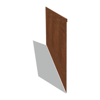Einfassung abgeflacht aus Cortenstahl 45 cm (Länge 150 cm)