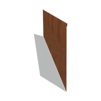 Einfassung abgeflacht aus Cortenstahl 45 cm (Länge 240 cm)