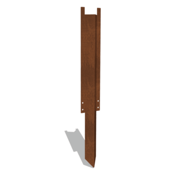 Erdspieß aus Cortenstahl Hoch XL 45 cm