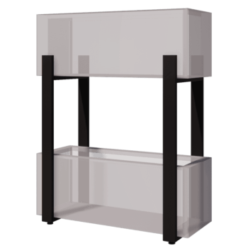 Schwarze Pflanzkübel vertikal 80 cm