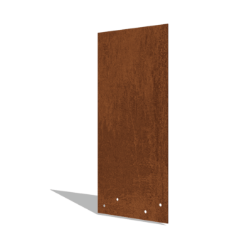 Gerade Verbindungsplatte aus Cortenstahl Niedrig Hoch XL 45 cm