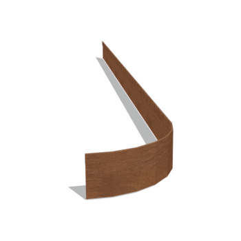 Einfassung FLEX abgeflacht aus Cortenstahl 13 cm (Länge 240 cm)