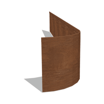 Einfassung FLEX abgeflacht aus Cortenstahl 35 cm (Länge 240 cm)