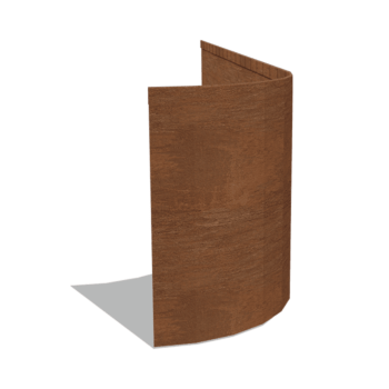 Einfassung FLEX abgeflacht aus Cortenstahl 45 cm (Länge 150 cm)