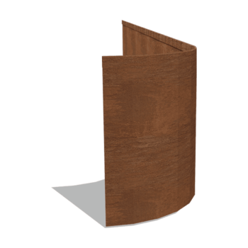 Einfassung FLEX abgeflacht aus Cortenstahl 45 cm (Länge 240 cm)