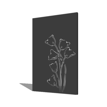 Pulverbeschichtetes Stahlpaneel Tulpe a-symmetrisch 120 x 6 x 190 cm