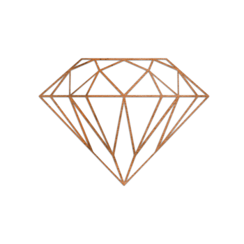 Wanddekoration aus Cortenstahl Diamant