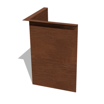 Einfassung gebogen aus Cortenstahl 45 cm Innenwinkel