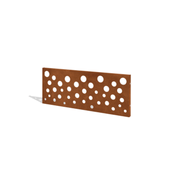 Sichtschutzzaun aus Cortenstahl H Paneel B 120 x 47,5 cm