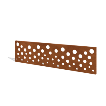 Sichtschutzzaun aus Cortenstahl H Paneel B 180 x 47,5 cm