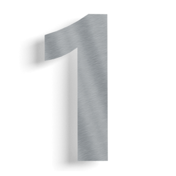 Edelstahl-Hausnummer 1 - 15 cm