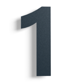 Schwarze Hausnummern aus Edelstahl 1 - 15 cm