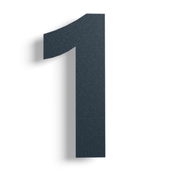 Schwarze Edelstahl-Hausnummer 1 - 15 cm