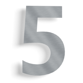 Edelstahl-Hausnummer 5 - 15 cm