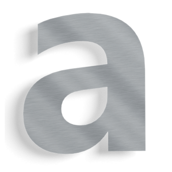 Edelstahl-Hausnummer a - 10 cm