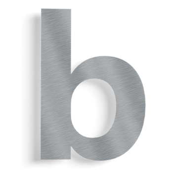 Edelstahl-Hausnummer b - 15 cm