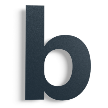 Schwarze Hausnummern aus Edelstahl b - 15 cm