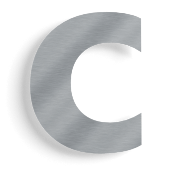 Edelstahl-Hausnummer c - 50 cm