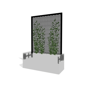 Schwarze Rankgitter für Pflanzkübel 40 x 100 cm