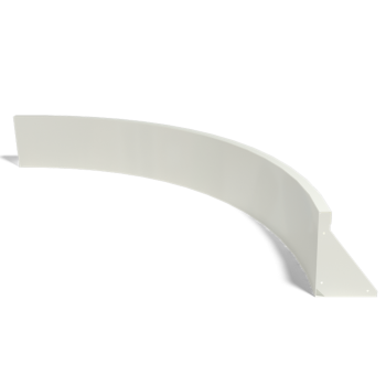 Innenbogen der Stützwand aus pulverbeschichtetem Stahl 150 x 150 cm (Höhe 30 cm)
