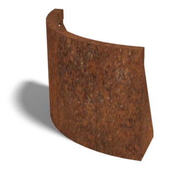 Cortenstahl-Stützmauer Außenbogen 50 x 50 cm (Höhe 40 cm)