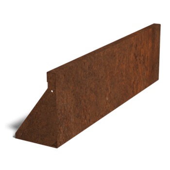 Cortenstahl-Stützmauer gerade 100 cm (Höhe 30 cm)