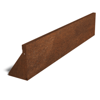 Cortenstahl-Stützmauer gerade 150 cm (Höhe 30 cm)