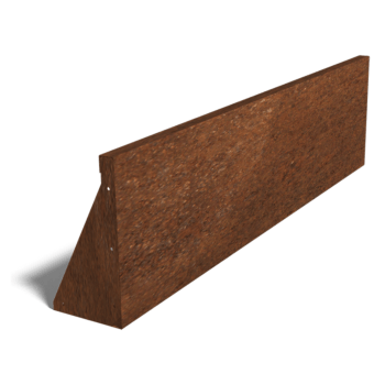 Cortenstahl-Stützmauer gerade 100 cm (Höhe 40 cm)