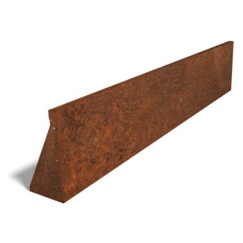 Cortenstahl-Stützmauer gerade 200 cm (Höhe 40 cm)