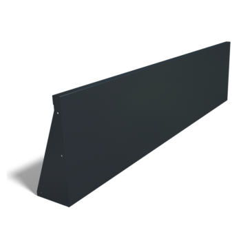 Pulverbeschichtete Stahl-Stützmauer gerade 200 cm (Höhe 50 cm)