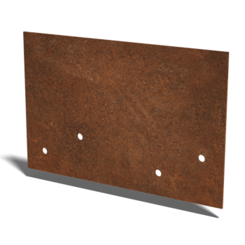 Gerade Verbindungsplatte aus Cortenstahl Mittel 22 - 25 cm