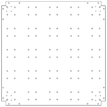 Bodenplatte aus verzinktem Stahl 100 x 100 cm