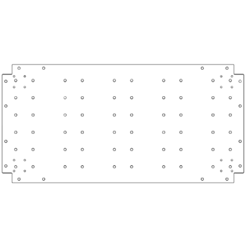 Bodenplatte aus verzinktem Stahl 50 x 100 cm