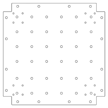 Bodenplatte aus verzinktem Stahl 50 x 50 cm