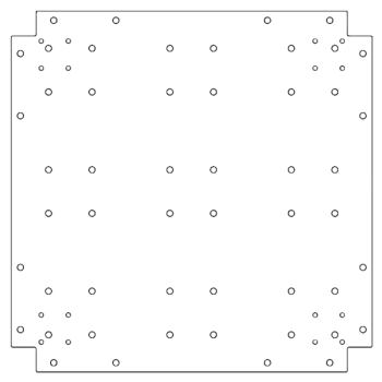 Bodenplatte aus verzinktem Stahl 60 x 60 cm