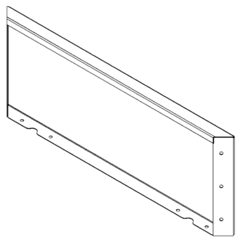 Cortenstahlplatte 30 x 80 cm