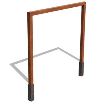 Pergola gerade aus Cortenstahl 300 cm