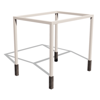Viereckige Pergola aus pulverbeschichtetem Stahl 324 x 250 cm