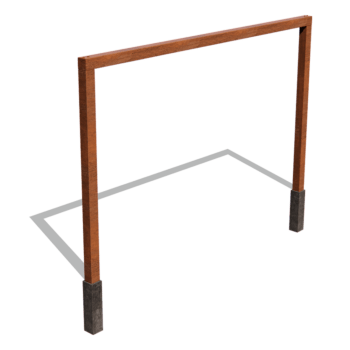 Pergola gerade aus Cortenstahl 400 cm